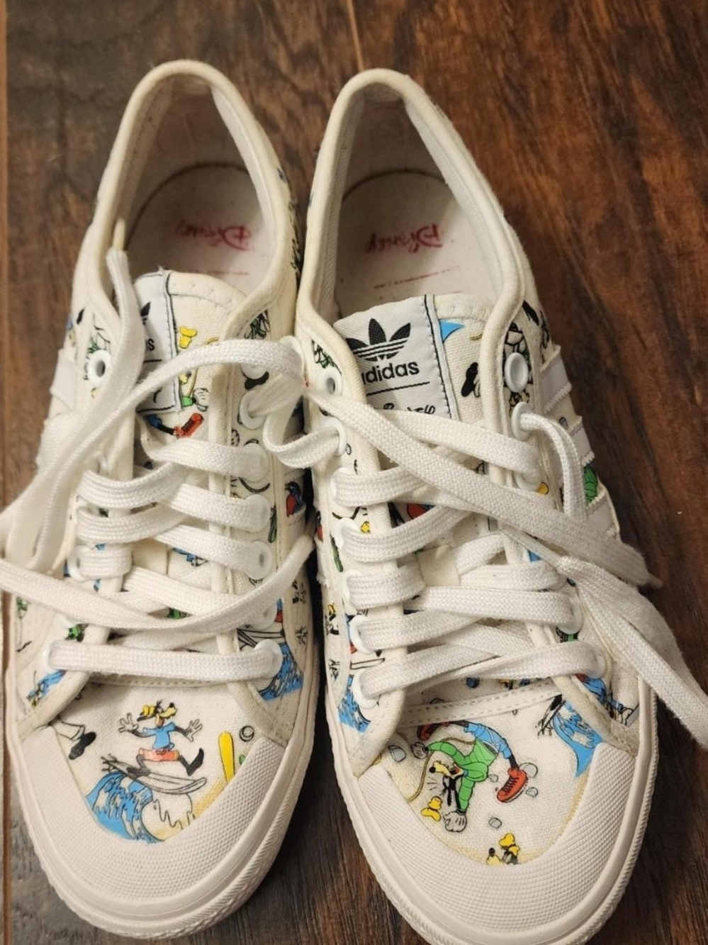 Adidas Originals White Disney Goofy Sneakers Unisex